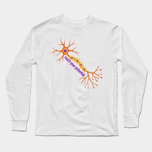 Reach Your Potential - Neuron Brain Motivation Long Sleeve T-Shirt